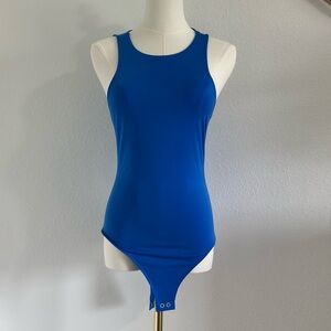 Blue Sleeveless Bodysuit